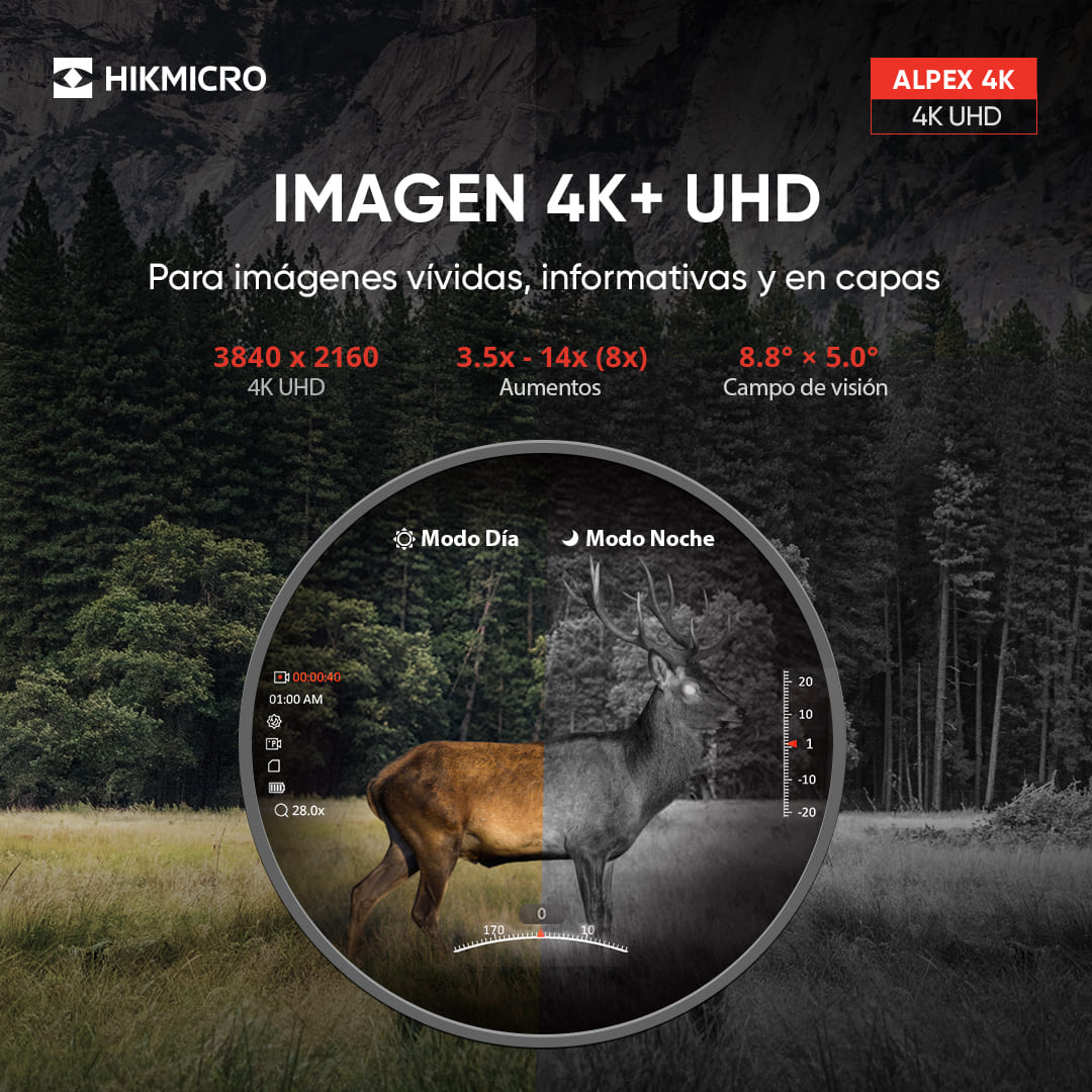 Visor HIKMICRO Alpex LRF 4K A50EL - Imagen 8