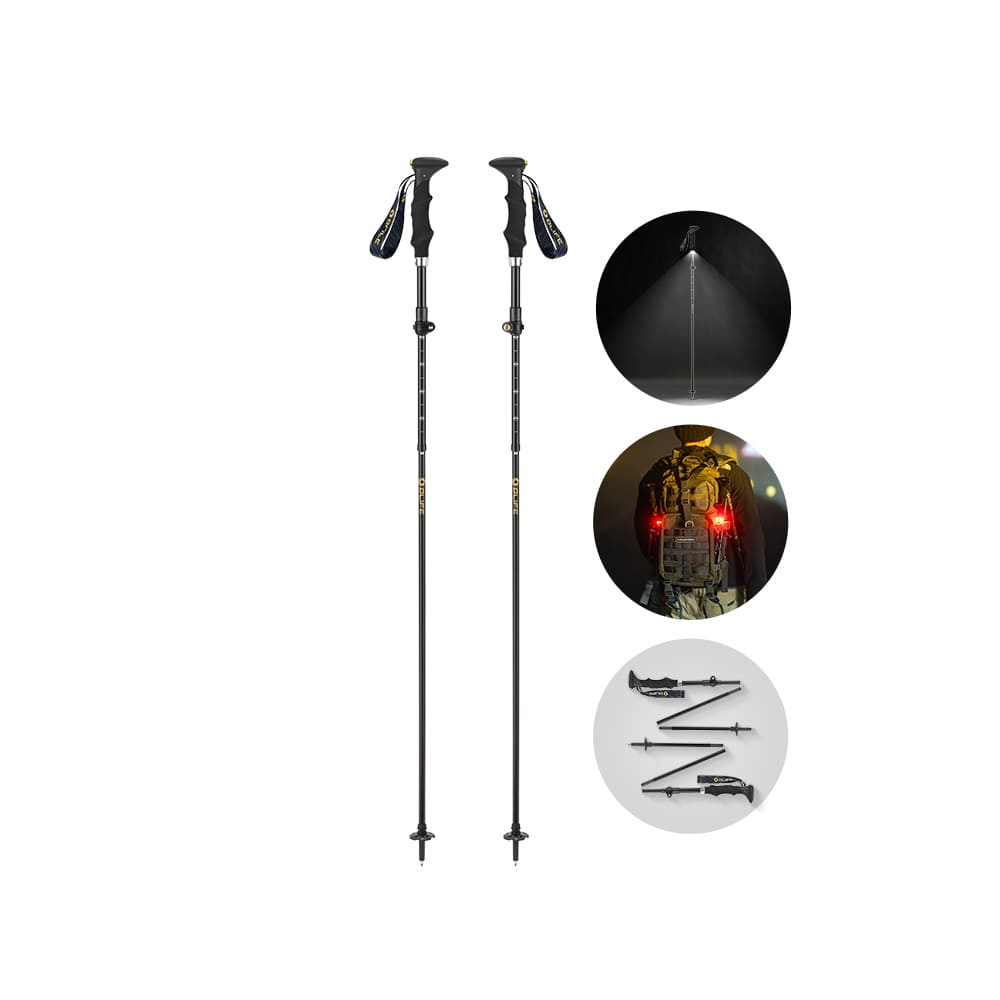 Bastones de senderismo extensibles con luz integrada Glowalk F3T2 Trekking Olife - Imagen 10