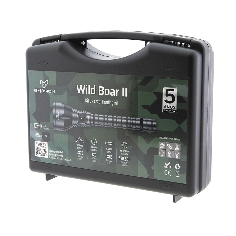 Linterna LED WILD BOAR II 1.350 lum con kit de caza B-Vision - Imagen 8