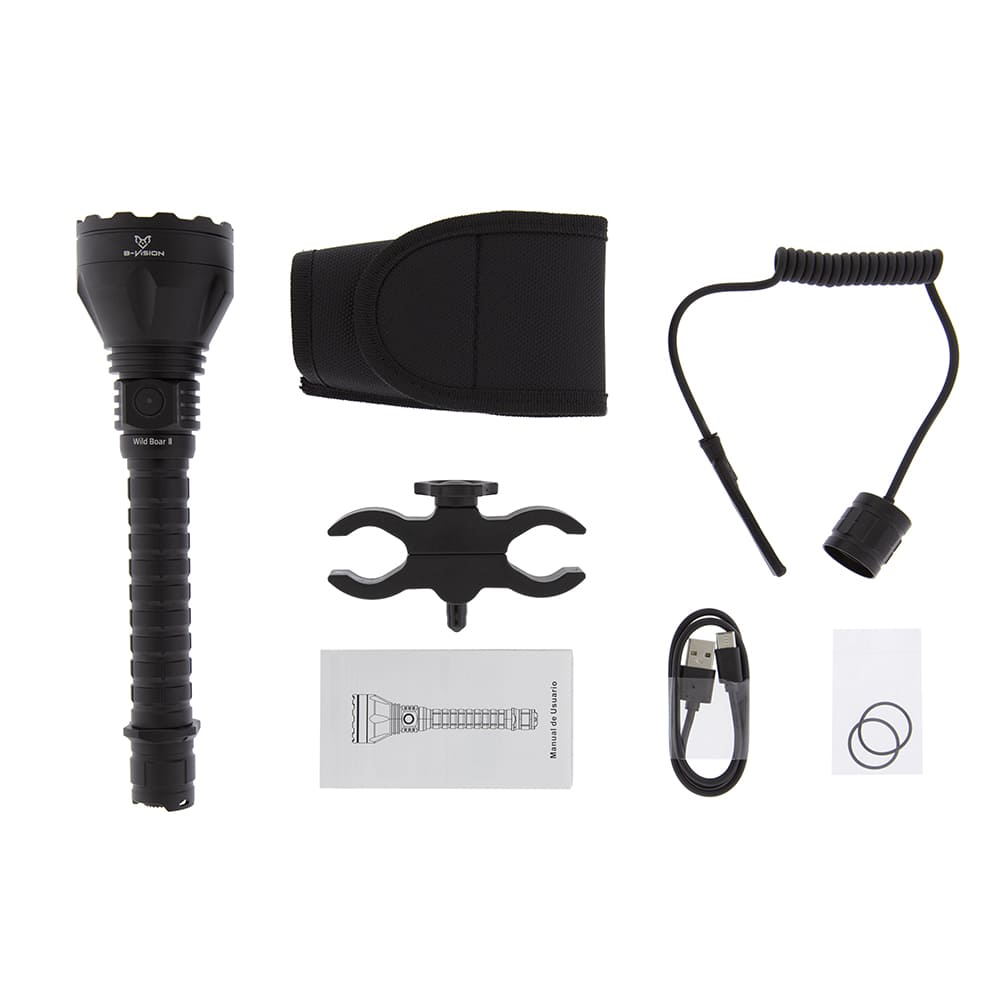 Linterna LED WILD BOAR II 1.350 lum con kit de caza B-Vision - Imagen 2