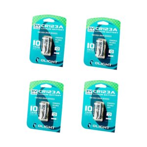Pack de 4 pilas CR123A 1600 mAh 3V (no recargables) de Olight