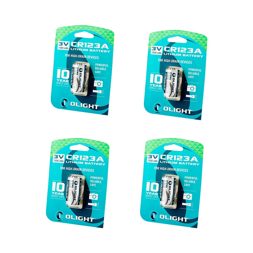 Pack de 4 pilas CR123A 1600 mAh 3V (no recargables) de Olight