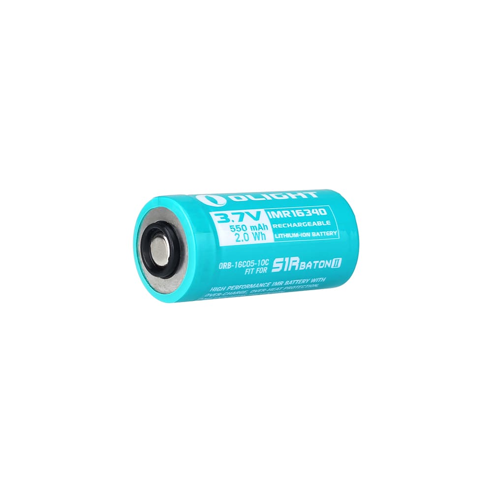 Pila recargable IMR16340 650 mAh con PCB + – para linternas Perun Mini y S1RII Olight