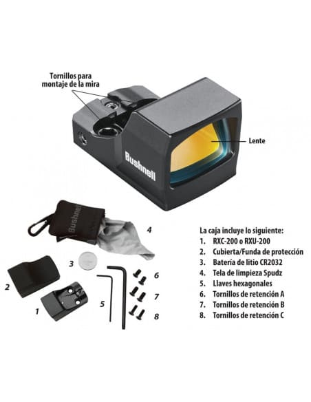 Punto Rojo BUSHNELL RXC-200 Compact Reflex Sight - Imagen 5