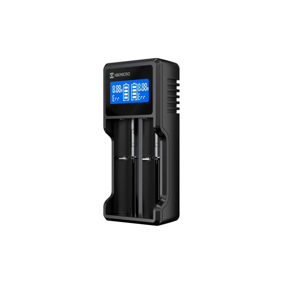 Cargador externo HIKMICRO con 2 canales para 18650, 21700 y RCR123