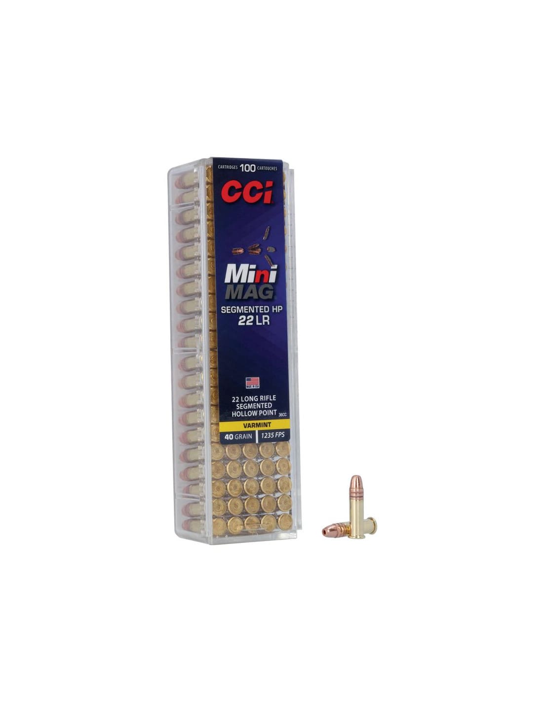 Munición CCI Mini-Mag Segmented HP - .22 LR - 40 grains - SHP