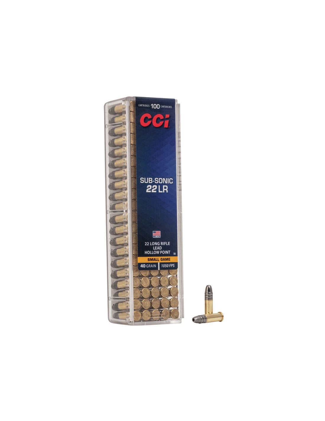 Munición CCI Sub-Sonic - .22 LR - 40 grains - LHP