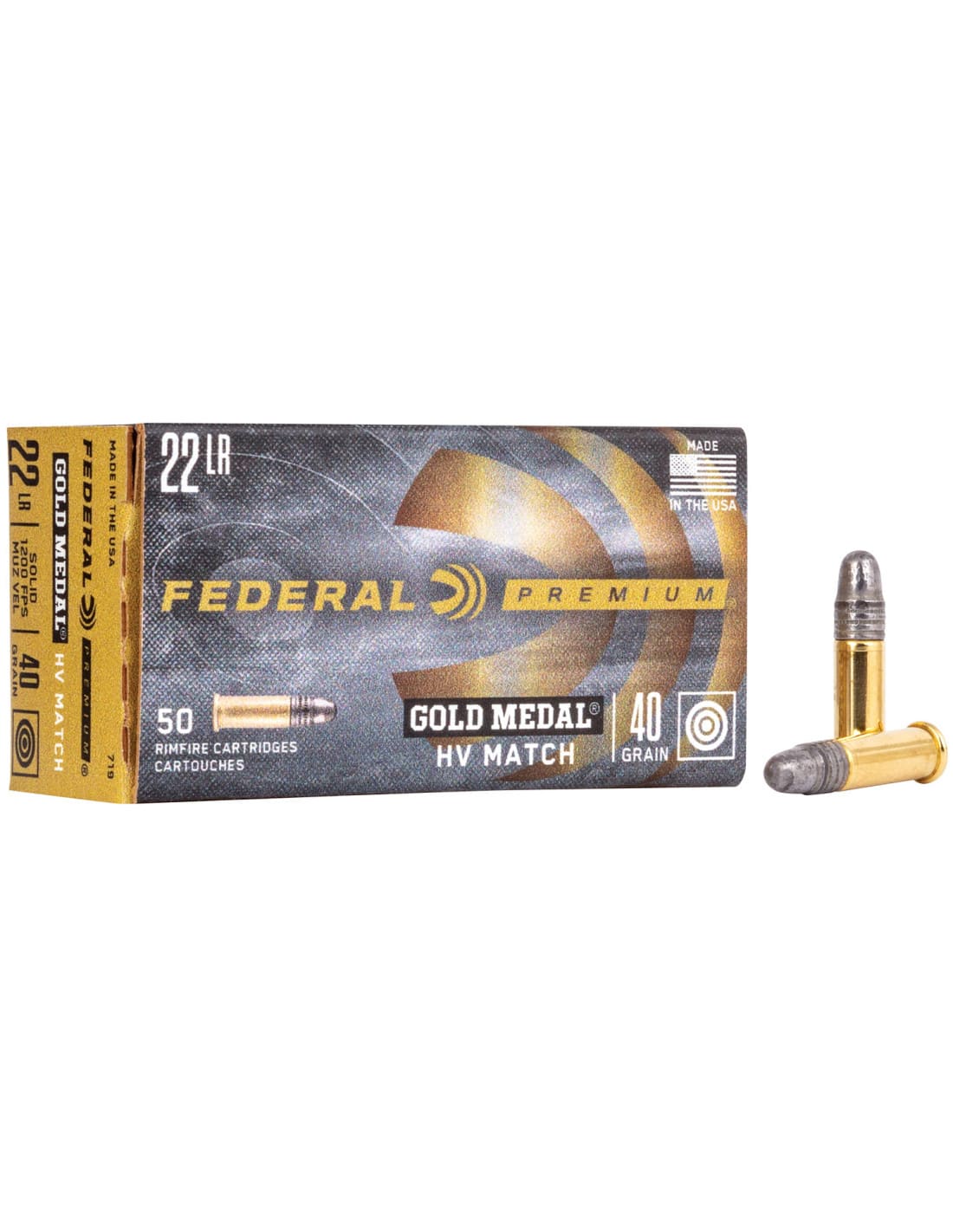 Munición FEDERAL Gold Medal HV Match - .22LR - 40 grains - LRN