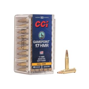Munición metálica CCI Gamepoint - 17 HMR - 20 grains - JSP