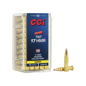 Munición metálica CCI TNT - 17 HMR - 17 grains - JHP