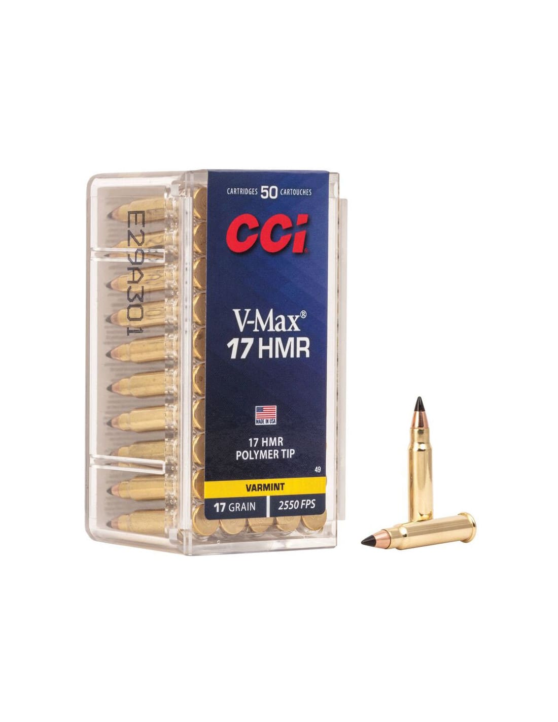 Munición metálica CCI V-MAX - 17 HMR - 17 grains