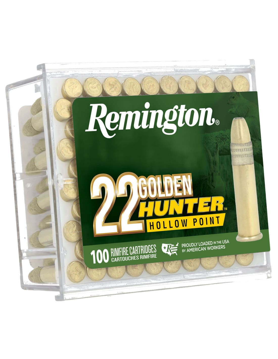 Munición REMINGTON .22 LR Golden Hunter HP - 40 grains - JHP