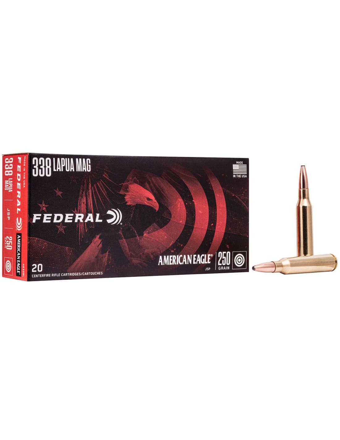 Munición metálica FEDERAL American Eagle JSP 338 Lapua Mag. 250 grains