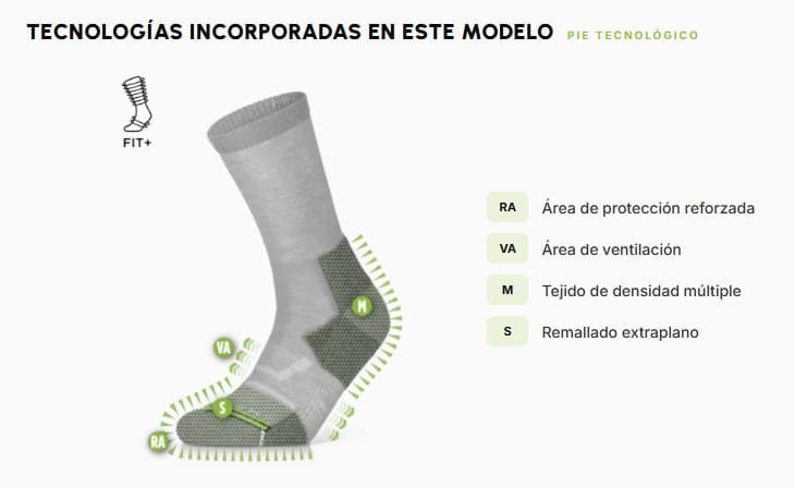 Calcetines LORPEN MERINO HIKE LIGHT CREW W - Imagen 10