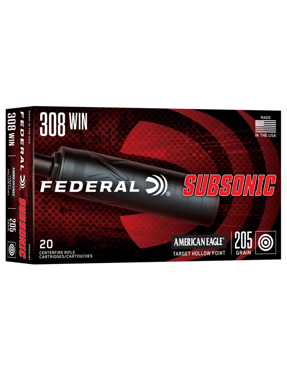 Munición metálica FEDERAL Subsonic American Eagle 308 Win. 205 grains