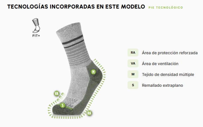 Calcetines LORPEN WOOL HIKE MIDWEIGHT CREW KIDS - Imagen 5