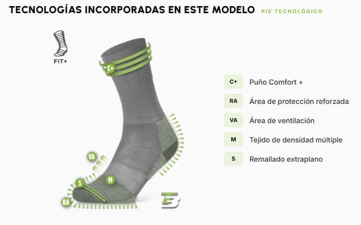 Calcetines LORPEN PRO TREK LIGHTWEIGHT MID CREW - Imagen 10