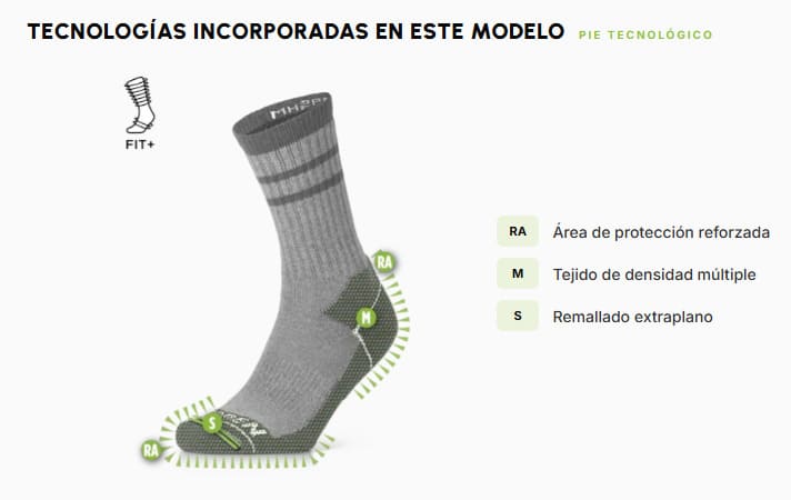 Calcetines LORPEN WOOL HIKE 2 PACK CREW - Imagen 16