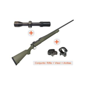 Rifle de cerrojo MOSSBERG Patriot Synthetic OD Creedmoor + Visor AVISTAR 1,5-6x42 R.I. + Anillas WEAVER Grand Slam
